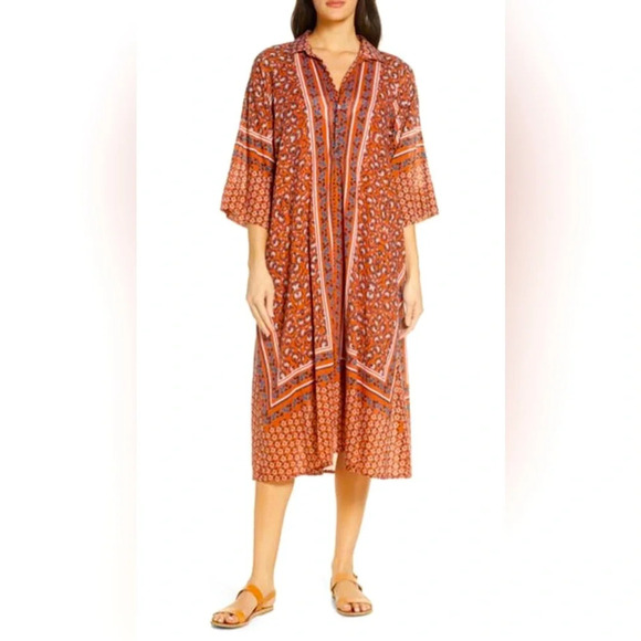 Roller Rabbit Dresses & Skirts - Roller Rabbit Naia Midi Shirtdress Coverup